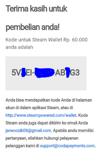 Kode unik untuk Redeem Wallet