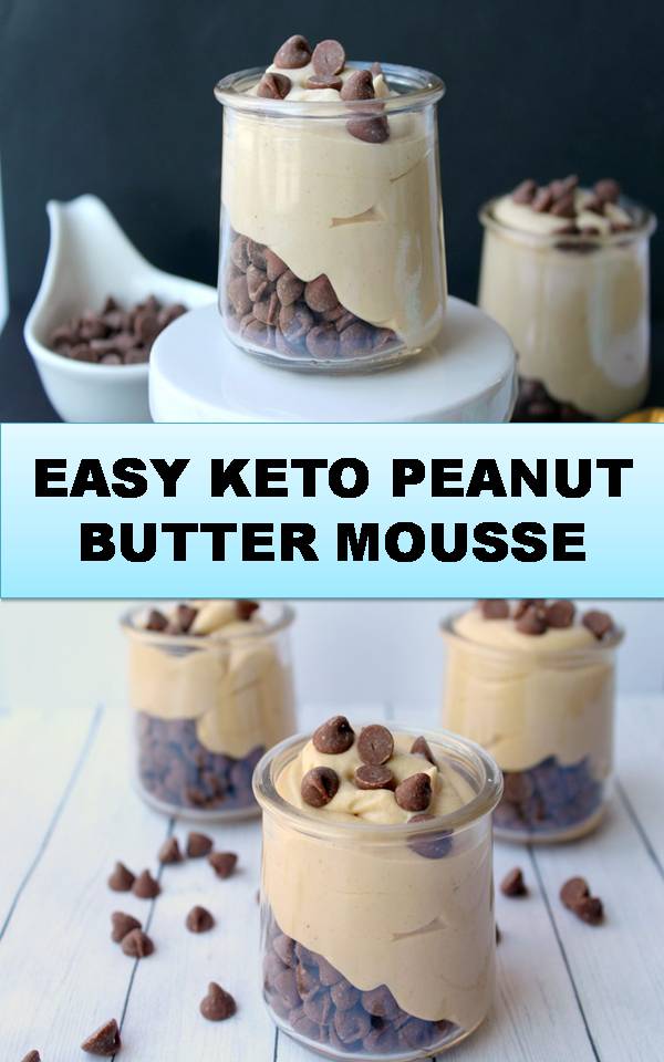 Keto Peanut Butter Mousse is an easy creamy dessert that everyone will love! Scroll down for the easy no bake keto dessert!