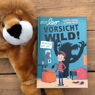 Buch "Vorsicht wild! Löwenmut tut gut" von Sebastian Grusnick und Thomas Möller, illustriert von Nikolai Renger, erschienen im Dressler Verlag, für Kinder ab 8 Jahren, Rezension auf Kinderbuchblog Familienbücherei