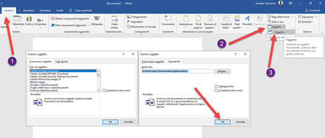 inserire-oggetto-file-word