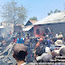 Kebakaran Di Desa Monta Baru Kec.Lambu,6 Unit Rumah Panggung Rata Dengan Tanah
