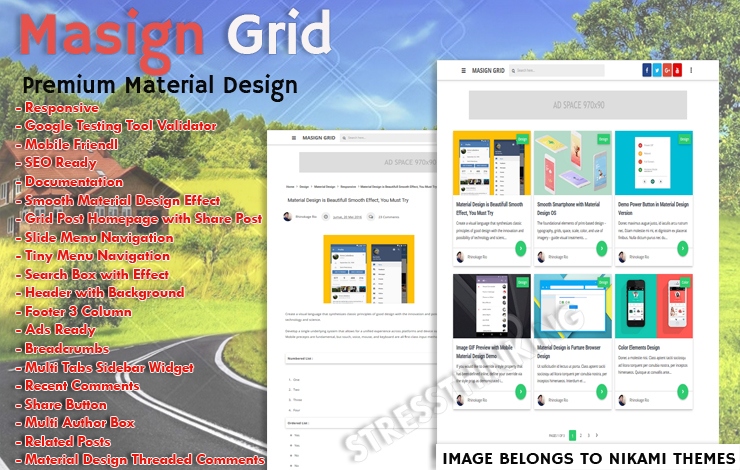 Masign Grid Responsive Blogger Template