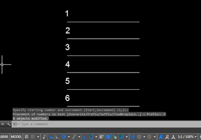 Hasil Akhir menggunakan TCOUNT AutoCAD Untuk Membuat Nomor Secara cepat