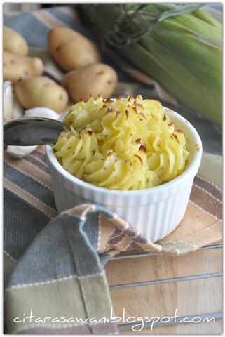 Kentang Putar Bakar / Baked Mashed Potatoes ~ Resepi Terbaik