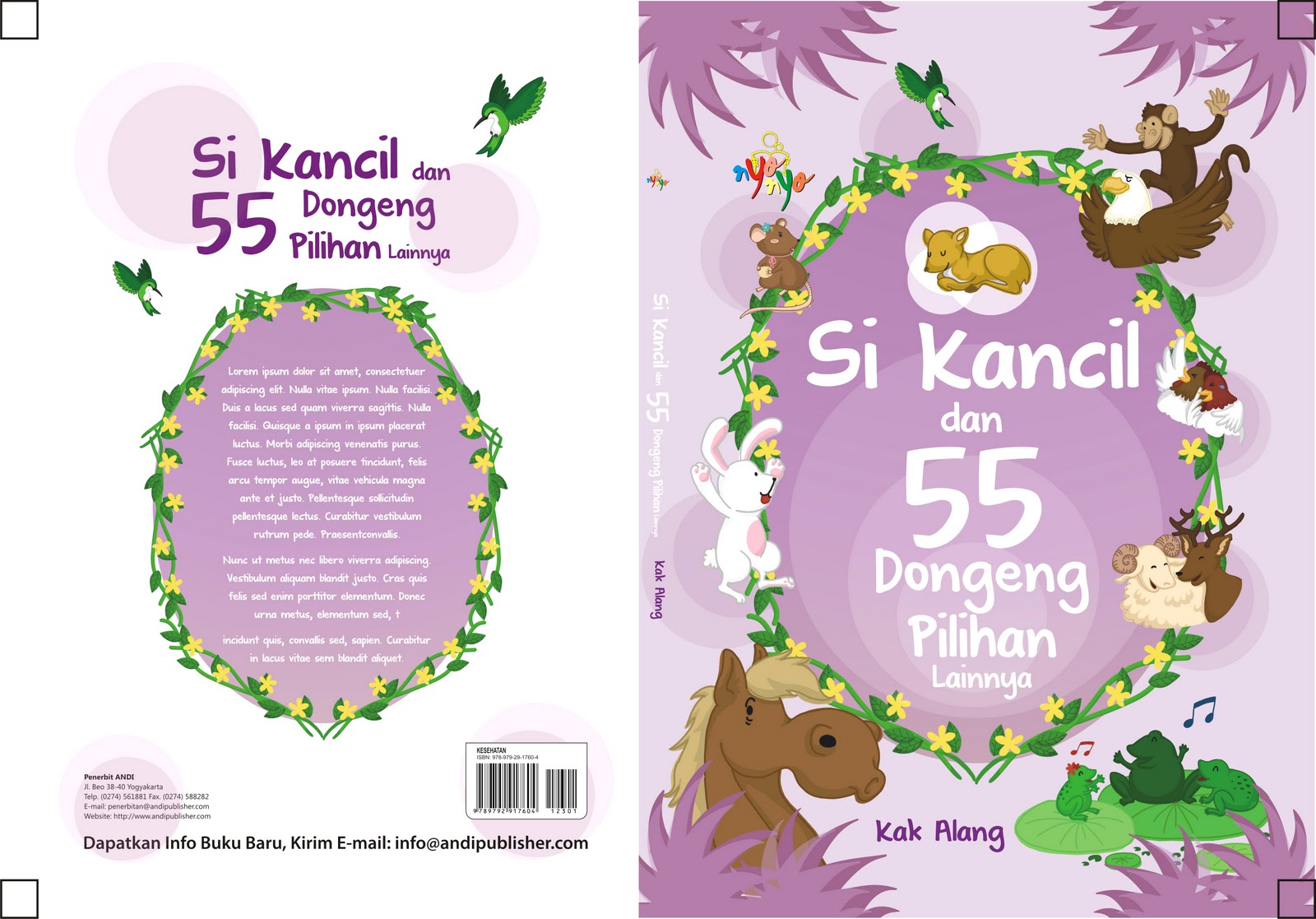 Mimpi Ungu: Desain cover buku anak, Si Kancil dan 55 