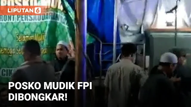 Waduh! Posko Mudik FPI Cikarang Dibongkar Polisi Dengan Alasan Mengganggu Lalu Lintas