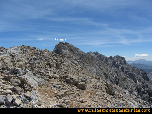 Ruta el Cable, Padiorna, Collado Jermoso, Palanca, Fuente De: Tramo final a la cima de la Palanca