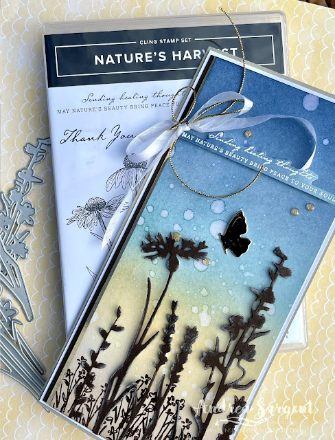 Sending healing thoughts through a handcrafted card, sharing nature and peace by Andrea Sargent in Australia.