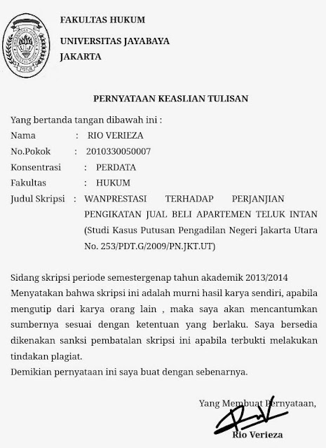 Contoh Surat Domisili Apartemen Contoh Surat