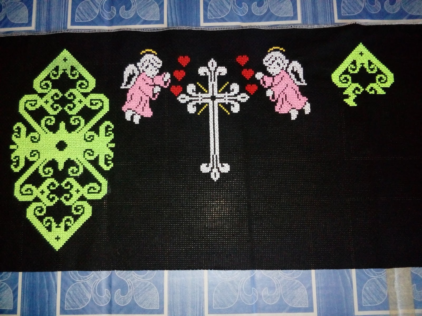  Sulaman  Kain Cross Stitch Hiasan Dinding Terabai 