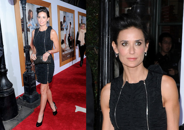 Demi Moore stole the spotlight from hubby Ashton Kutcher at the LA premiere 