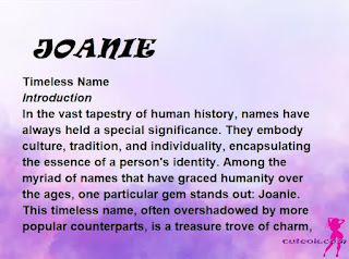 meaning of the name "JOANIE"