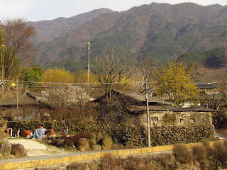 Maison traditionnelle 한억 dans les alentours du festival des cornouillers 산수유.
