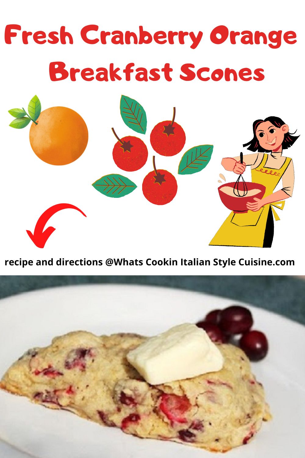 pin for later cranberry scones