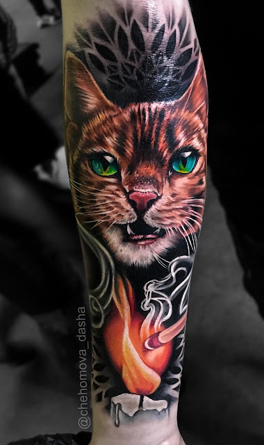 Tatuagens femininas de gatos