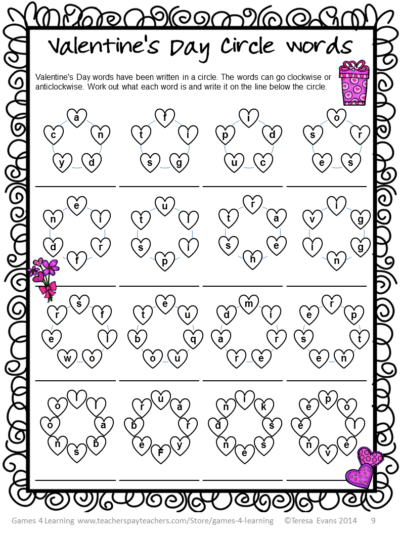 http://www.teacherspayteachers.com/Product/Valentines-Day-Literacy-Puzzles-and-Games-1092235