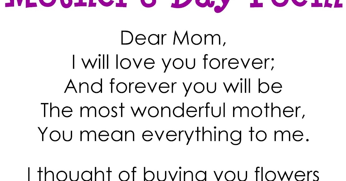 I Love My Mom Poems That Will Make You Cry Images