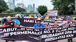 Tuntut Cabut UU Ciptaker Buruh KSPSI Lakukan Aksi Demo di DPR dan Monas Hari Ini 10 Agustus 2023