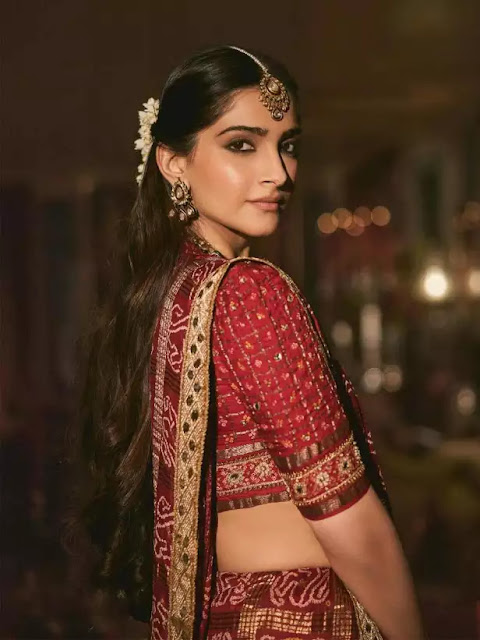 Bollywood Actress Sonam Kapoor Gorgeous Stills In Traditional Wear 