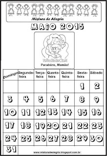 Calendário maio 2015