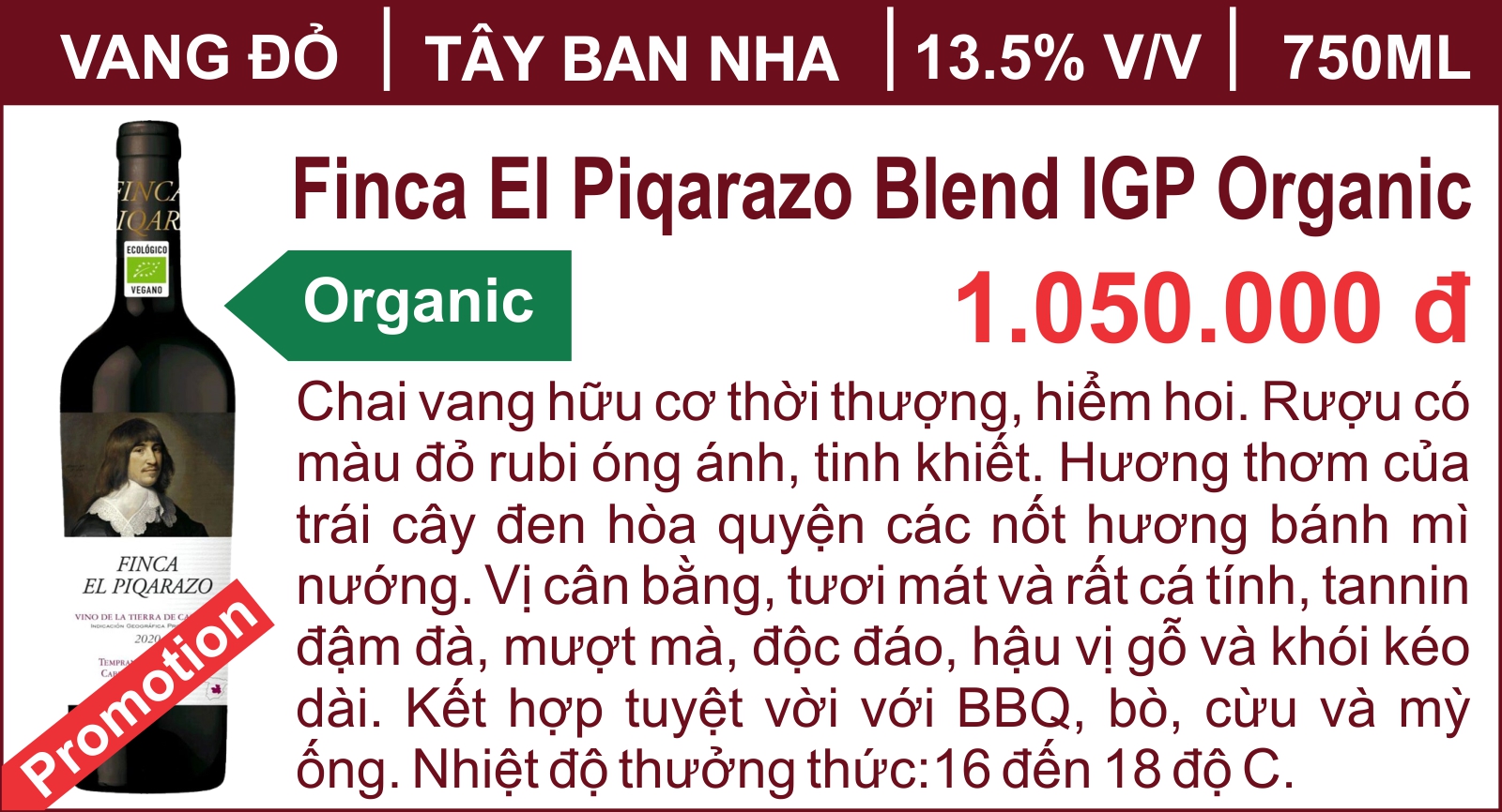 Finca El Piqarazo Blend IGP Organic