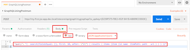 Query in Body section