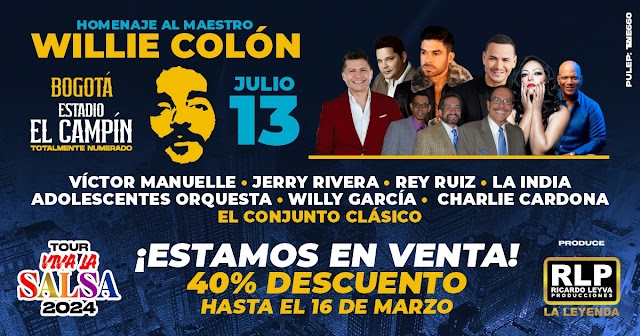 Regresa el Tour Viva la Salsa, en homenaje a Willie Colón
