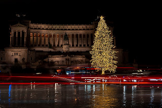 A Christmas tree in Rome's Piazza Venezia is one of the city's familiar festive sights