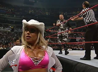 WWF Backlash 2000 - Bubba Ray Dudley glares at Trish Stratus