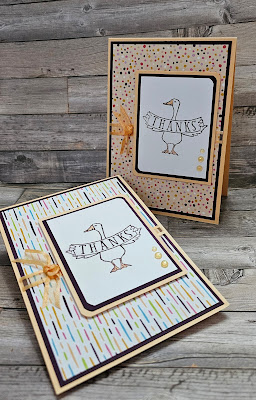 Silly Goose stampin up thank you card