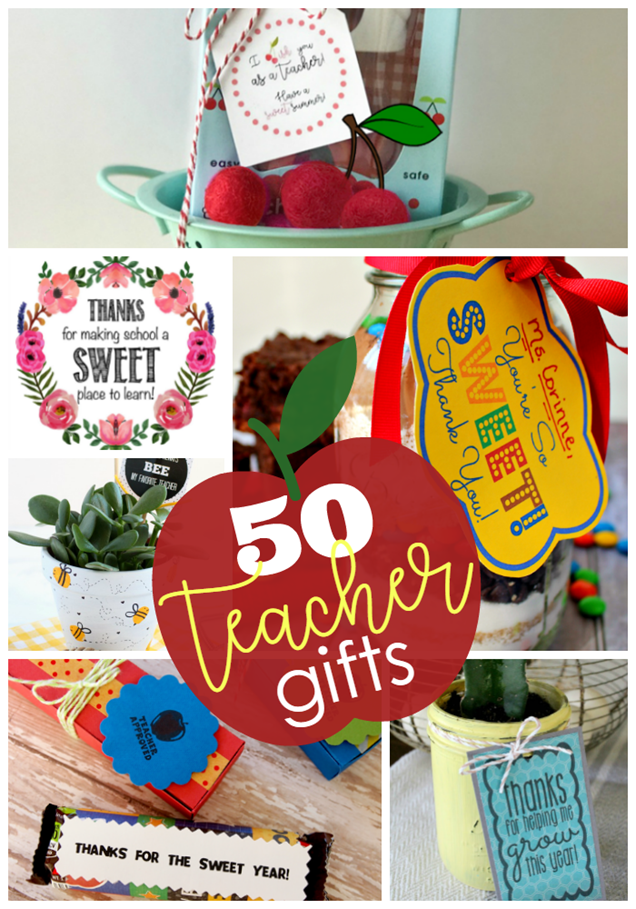 50 Teacher Gifts at GingerSnapCrafts.com #teacher #teachergift