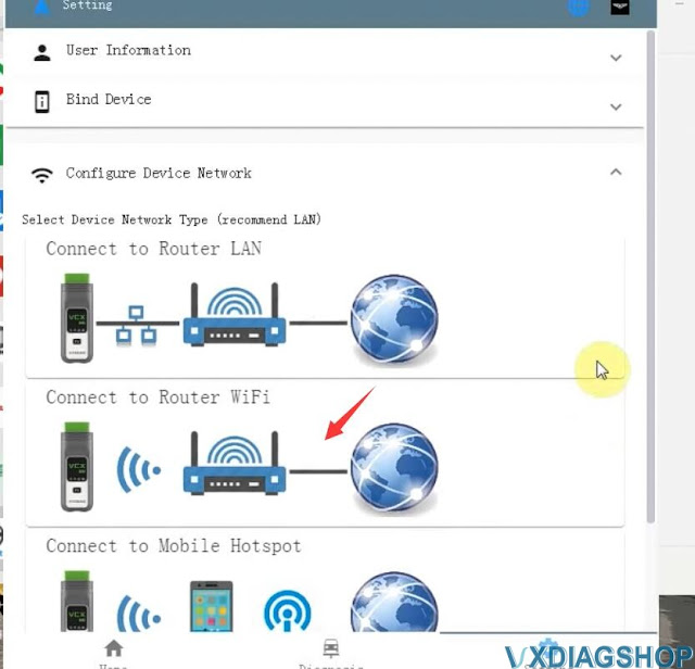 Set up VXDIAG VCX FD DoNET Remote Connection 3