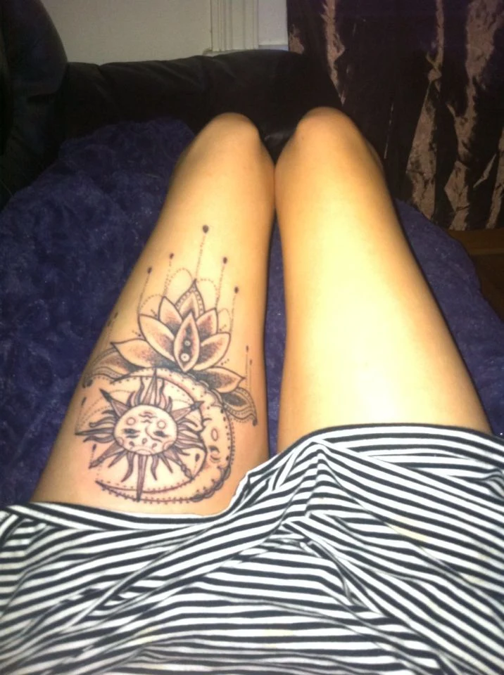tatuajes de sol y luna para mujeres