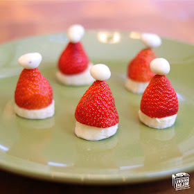 How to make Strawberry Banana Santa Hats for Christmas!