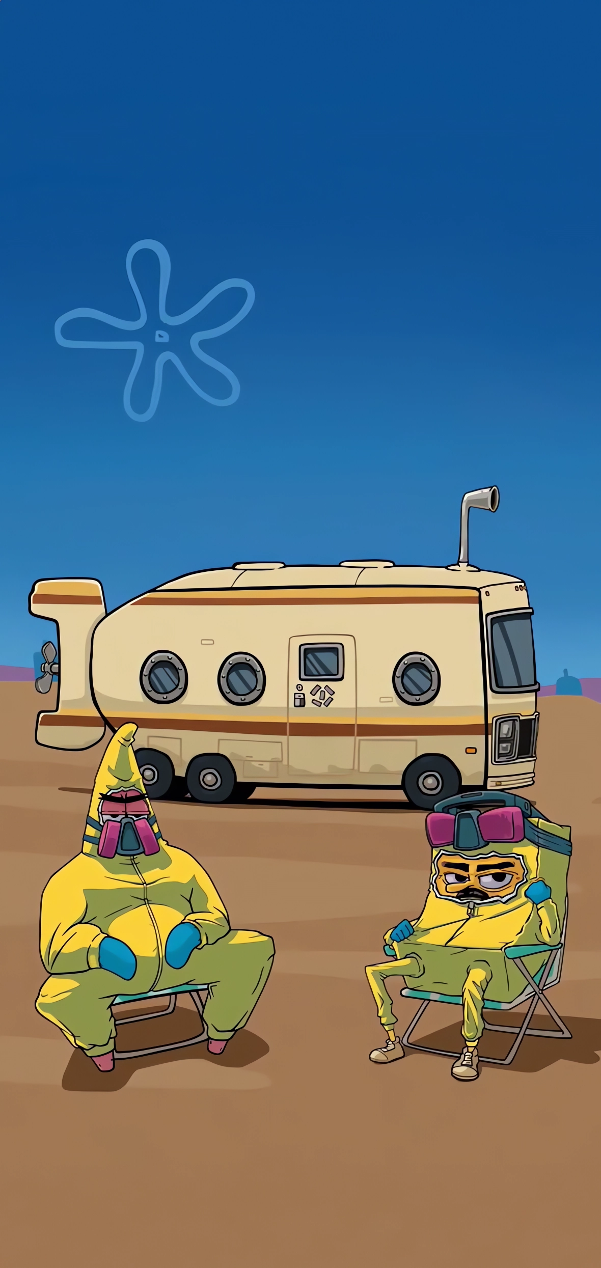 Spongebob and patrick as Walter White and Jesse Pinkman from breaking bad