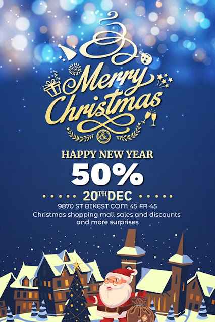 Vector Happy Christmas Sale Poster