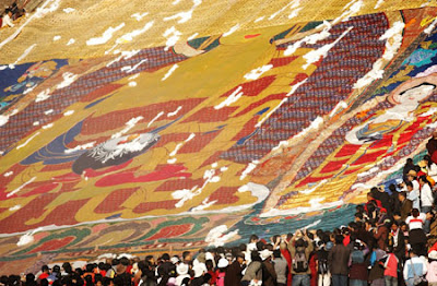 Thangka painting bearing the image of Sakyamuni