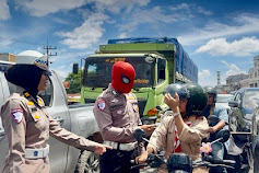 Operasi Patuh Lancang Kuning 2025, Satlantas Polres Bengkalis Usung ICON HERO “SPIDERMAN” 