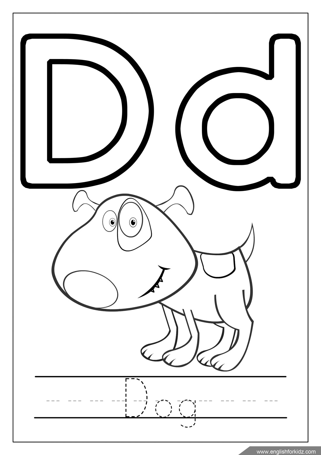 Download Printable Alphabet Coloring Pages (Letters A - J)