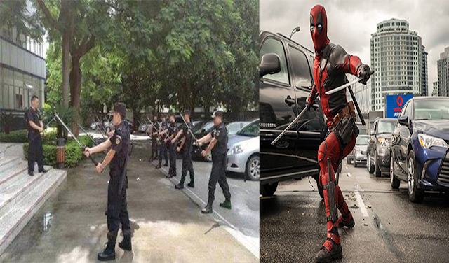 WOW!!!Senjata Baru Polisi ShenZhen Mirip Senjata "DeadPool"