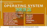 task of os, operating system task, what are some task of operating system