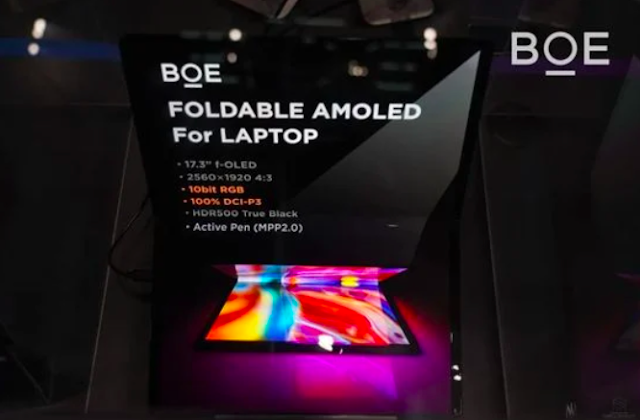 عرضت BOE شاشة أموليد قابلة للطي مقاس 17.3 بوصة لأجهزة الكمبيوتر المحمولة ، وإليك كيف تبدو