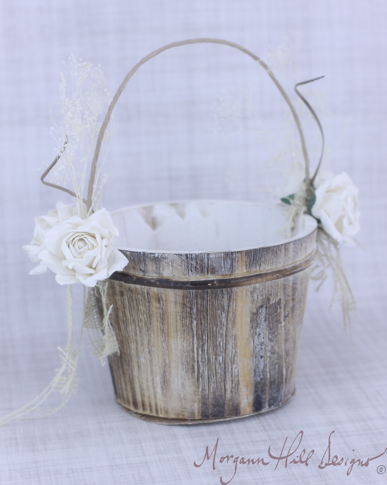 Wedding item basket for flower girl