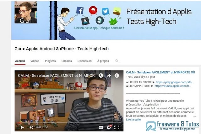 Le site du jour : la chaîne Youtube de GUI (applis Android/iPhone)