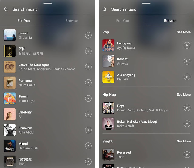 Insta Music Kini Boleh Digunakan Pada iOS dan Android