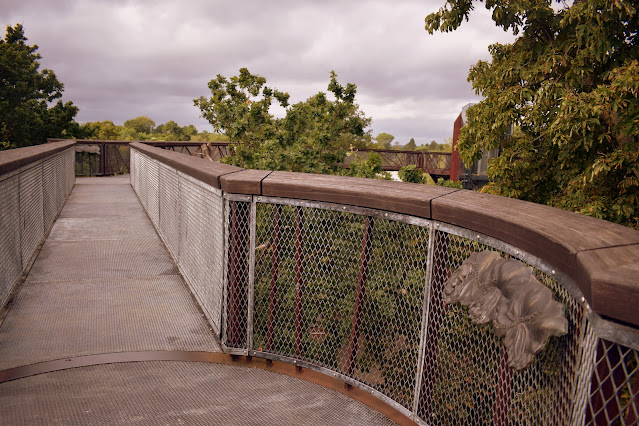 The weathered steel walkway at Kew gardens Treetop walk