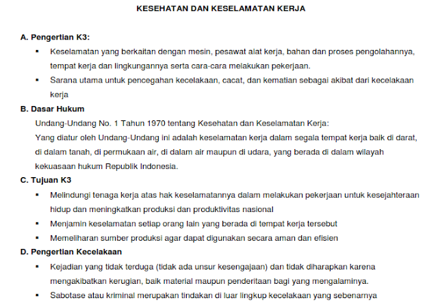 Download Modul dan Materi Keamanan dan Keselamatan Kerja (K3) 2