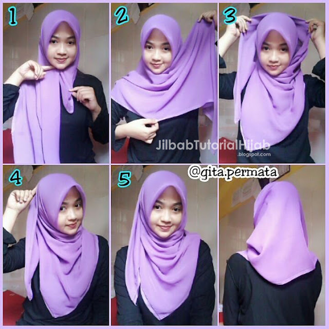 Tutorial Hijab Segi Empat untuk Sehari-hari casual terbaru