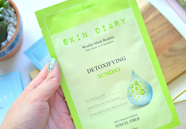 Bix Beauty Skin Diary Weekly Mask Routine