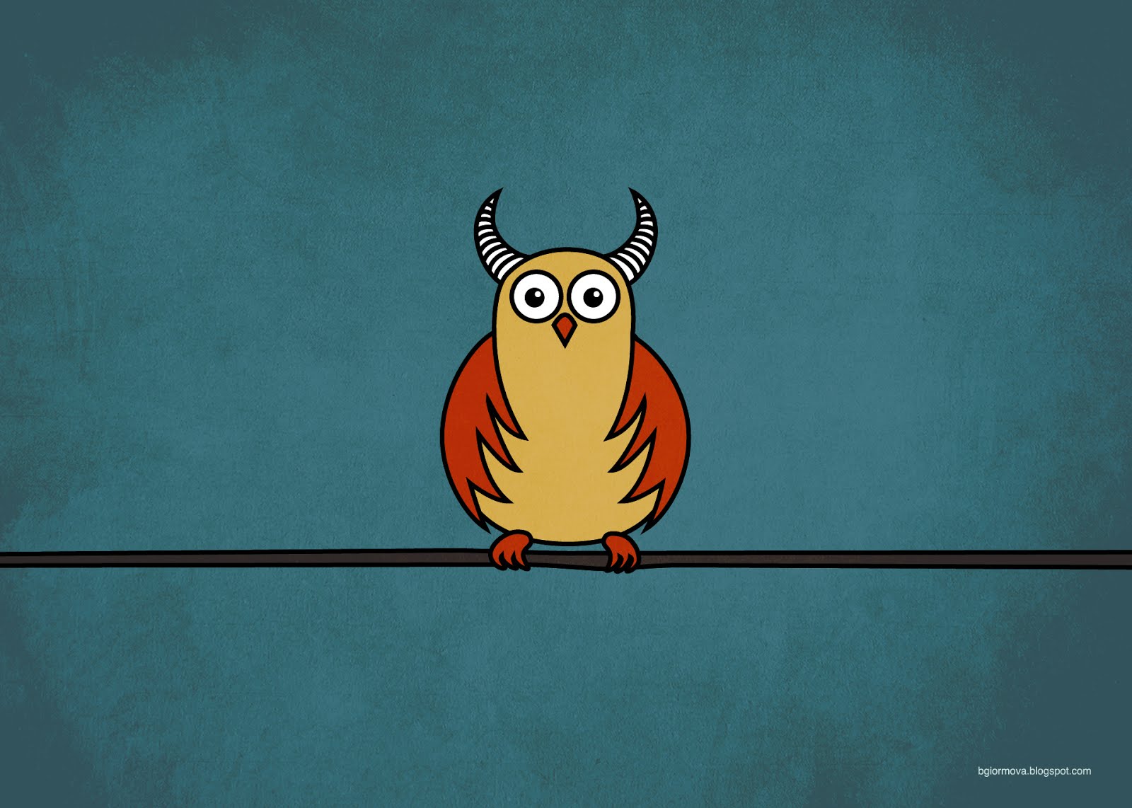 My Grinning Mind: Funny Cartoon Horned Owl